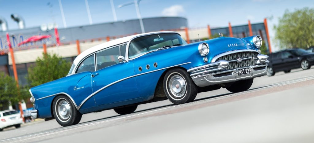 Baker's Success - Blue Vintage Car