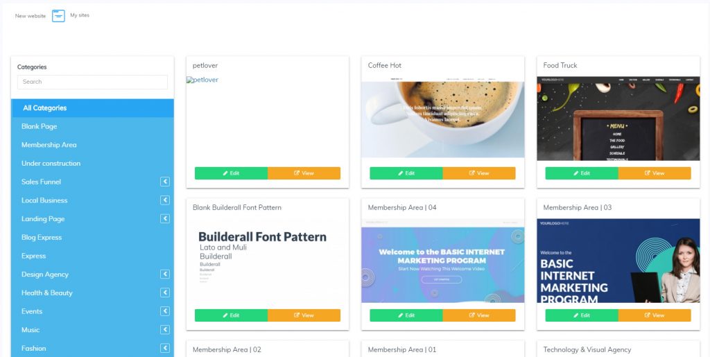 Builderall Page Builder Templates