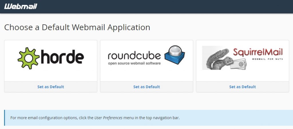 SiteGround Email Webmail Applications